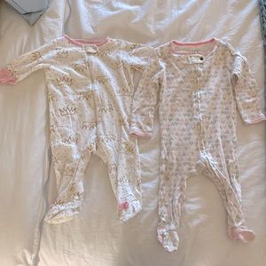 Baby Girl’s Zipper Footed Pajamas